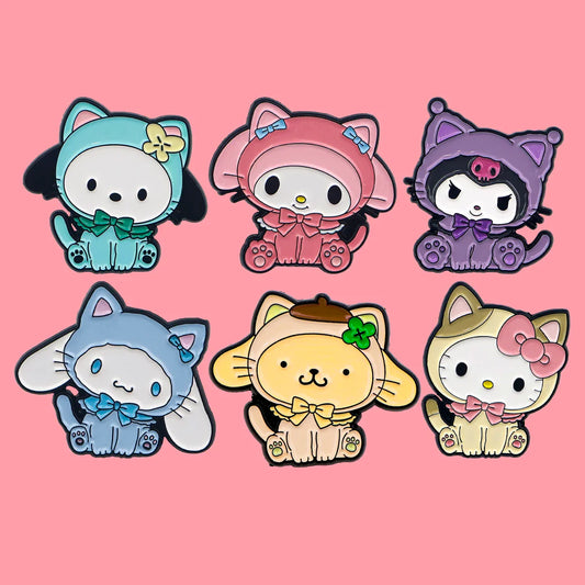 Cute Animal Enamel Pins Cartoon Anime Badges Brooches Jewelry Gifts