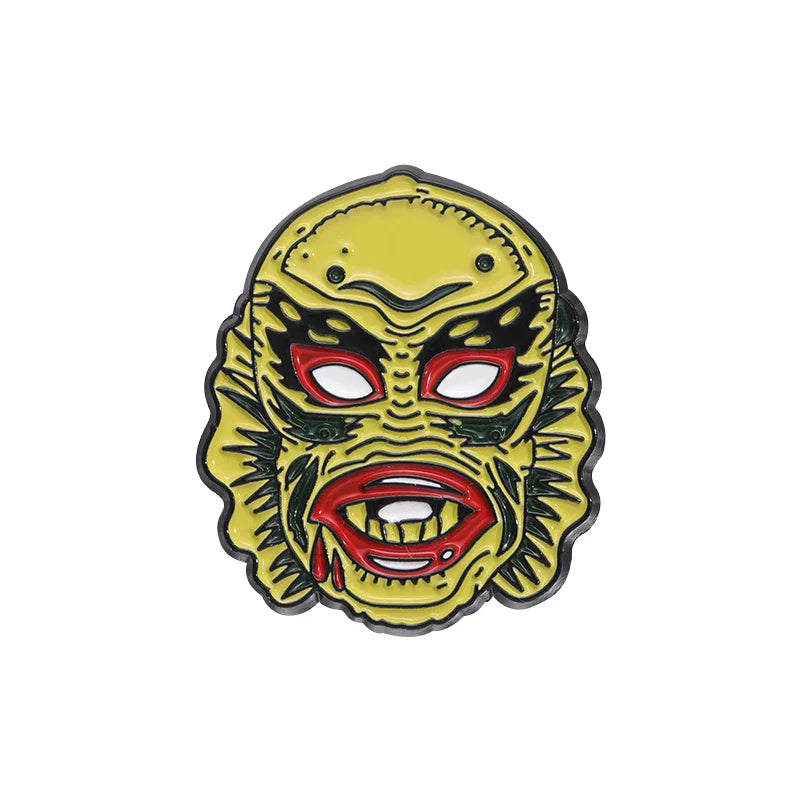Horror Mask Enamel Pins Anime Punk Brooch Lapel Badge Halloween Jewelry Gift