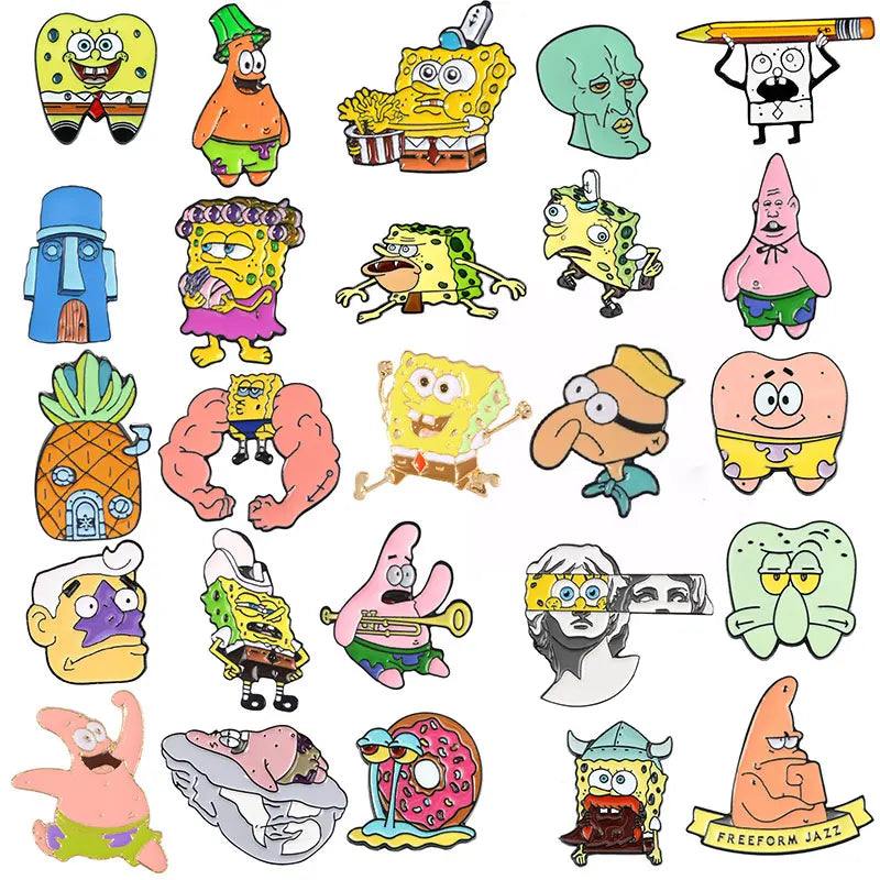 SpongeBob Patrick Star Enamel Pin Lapel Brooch for Backpacks & Clothes