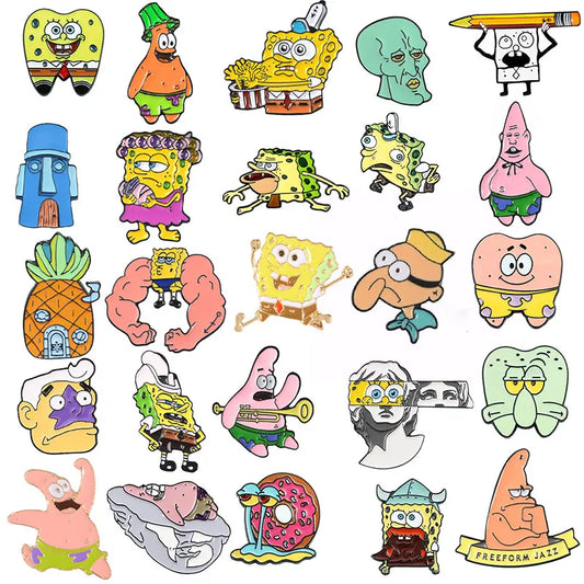 SpongeBob Patrick Star Enamel Pin Lapel Brooch for Backpacks & Clothes