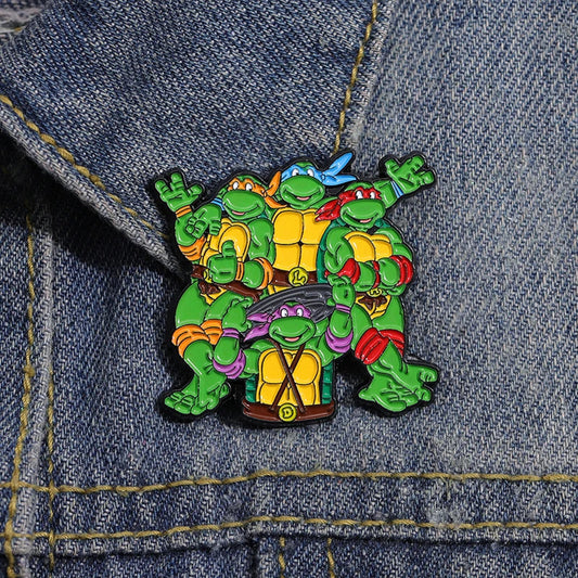TMNT Enamel Pin Cartoon Brooch Lapel Badge Jewelry Gift for Kids