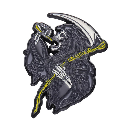 Ghost Black Sickle Enamel Pin Brooch Halloween Goth Jewelry Lapel Hat Shirt Gift Wholesale