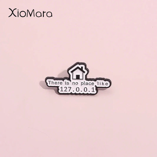 Programmer IP Address Enamel Pin 127.0.0.1 Brooch Badge Gift