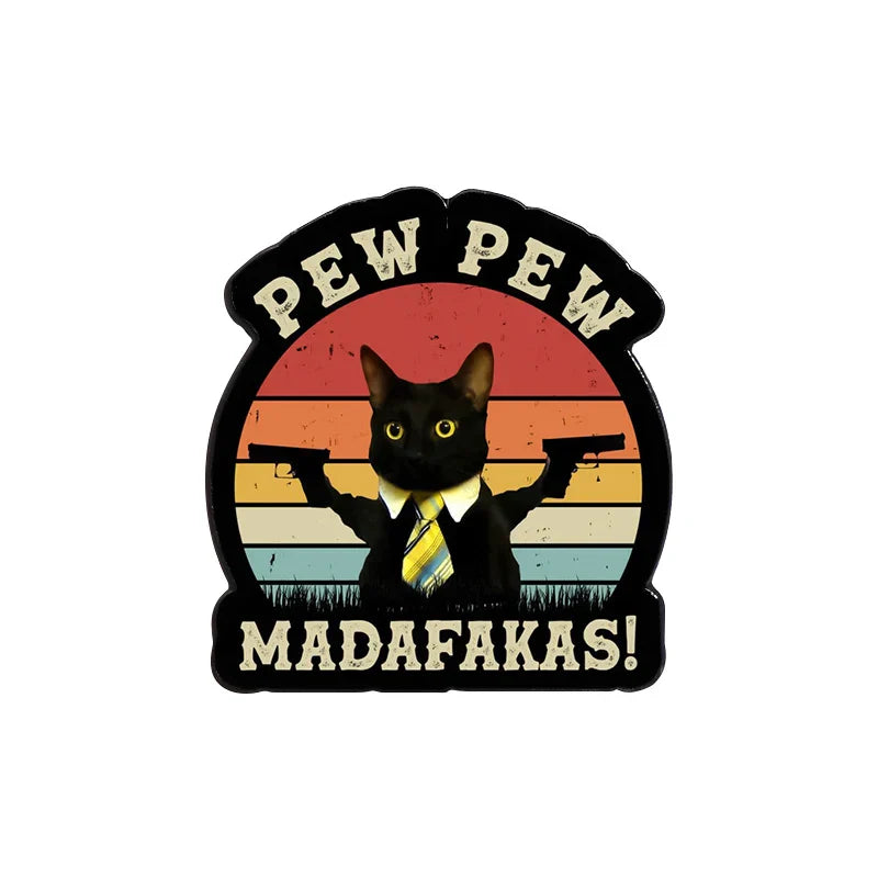 Unicorn Enamel Pin Pew Pew Madafakas Cartoon Brooch Lapel Badge Jewelry Gift
