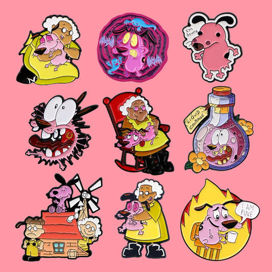 Cartoon Dog Enamel Pins Anime Brooches Jewelry Gifts for Kids