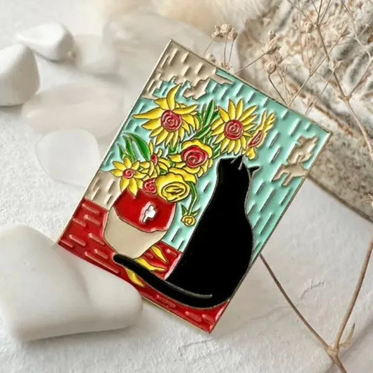 Starry Night Enamel Pin Brooch - Art Lover Gift Lapel Backpack Accessory