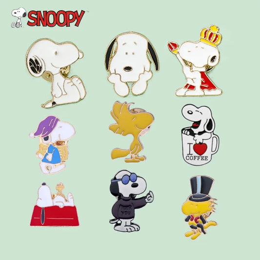 Snoopy Dog Cartoon Lapel Pin Badge for Backpacks and Clothes