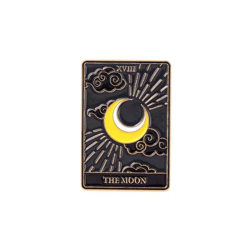 Skull Moon Sun Enamel Lapel Pins Brooches Jewelry Accessories Gifts