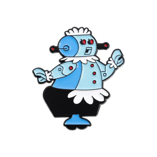 Cartoon Robot Enamel Pins Custom Metal Badges Lapel Brooches Jewelry Gift