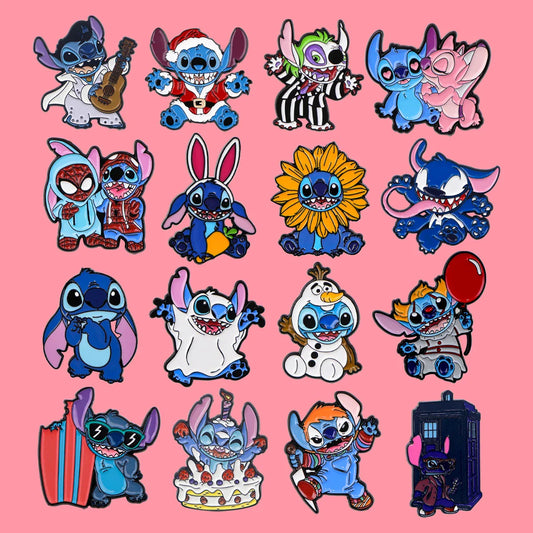Stitch Enamel Pin Brooch Lapel Badge for Backpack Clothes Accessories Jewelry Gifts