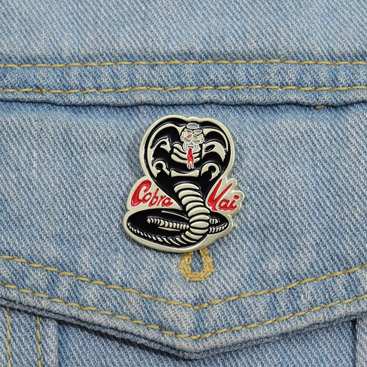 Custom Cobra Enamel Pins Gothic Animal Brooches Lapel Badges Jewelry Gift