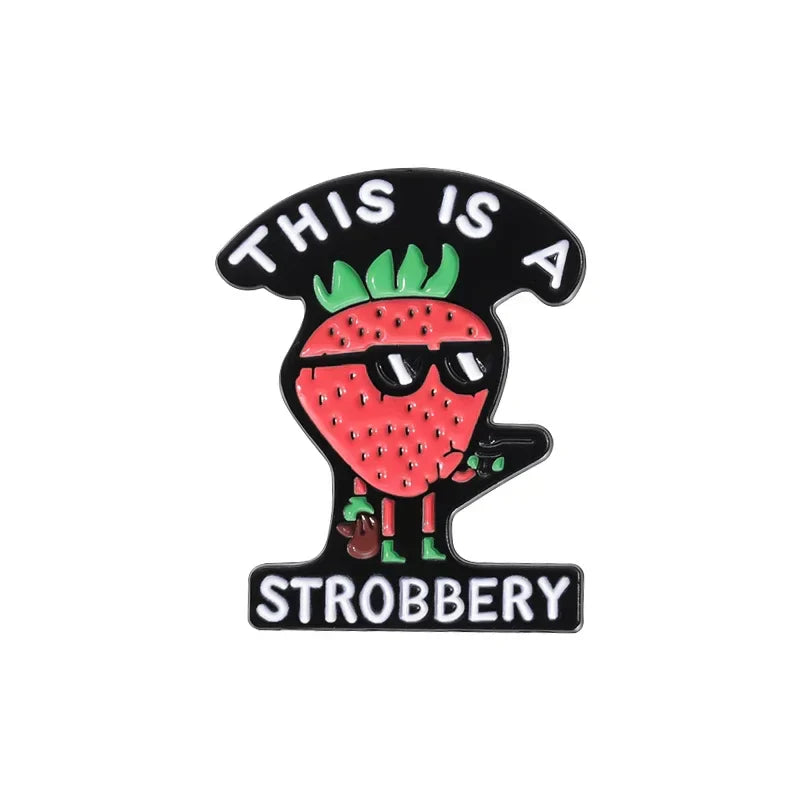 Strawberry Enamel Pin Brooch Lapel Badge Jewelry Wholesale
