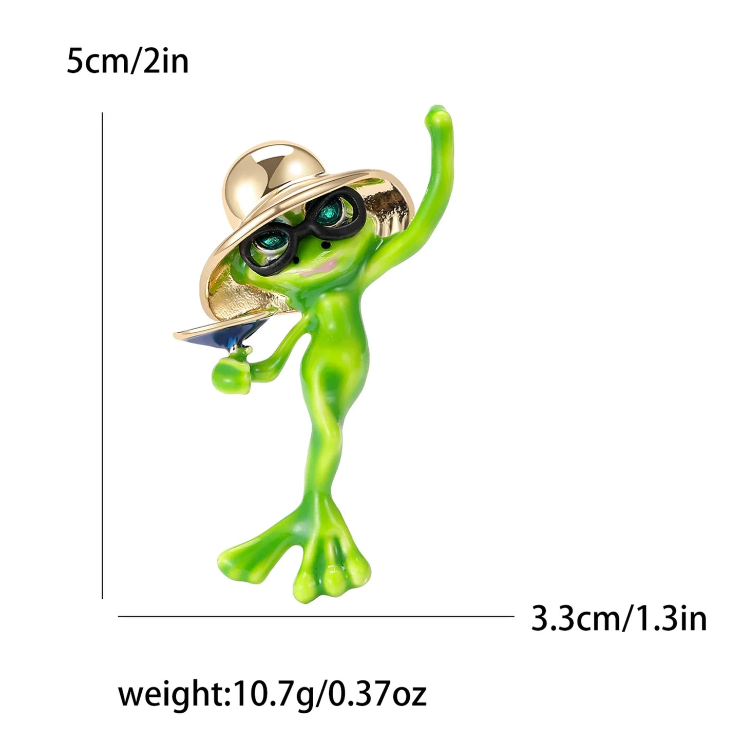 Frog Enamel Brooch Pin for Women Unisex - Balloon Bike Travel Party Backpack Jewelry Gift