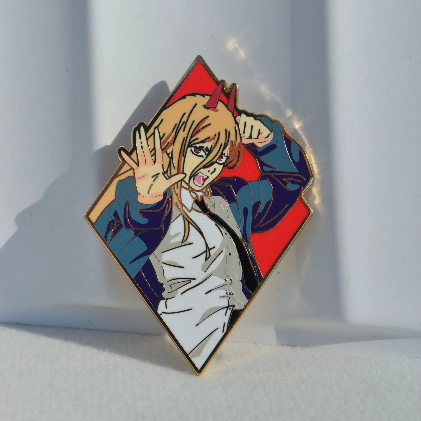 Anime White Fox Enamel Pin Lapel Badge Jewelry Gift