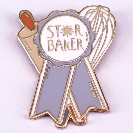 Star Baker Lapel Pin Baking Brooch Great British Bake Off Badge Gift