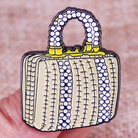 Sophia Petrillo Wicker Purse Enamel Pin Golden Girls Fashion Accessory