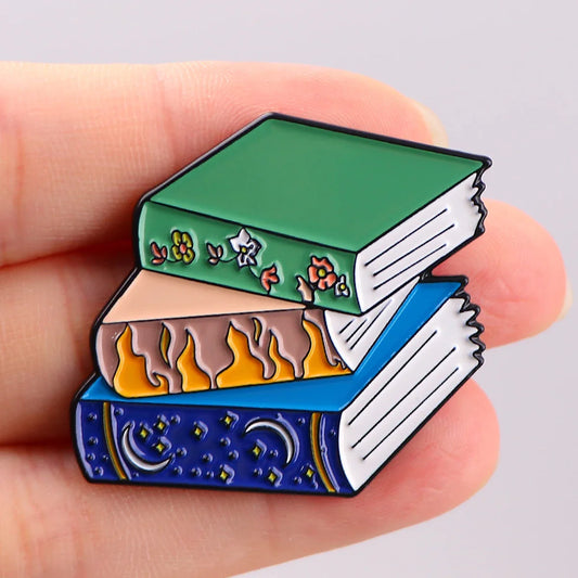 Story Books Enamel Lapel Pins for Backpacks and Clothes Jewelry Gifts
