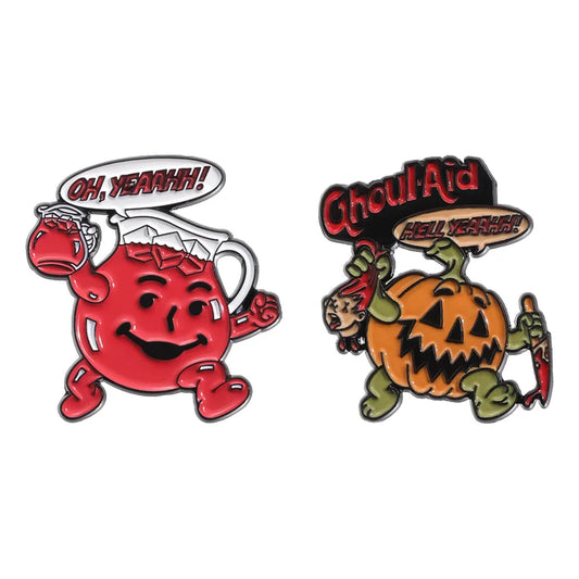 Halloween Skull Pumpkin Enamel Pins Gothic Brooches Lapel Hat Badges Jewelry Accessories