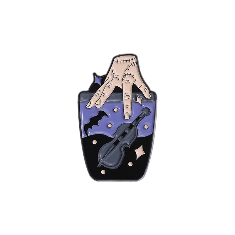 Halloween Skull Enamel Pin Gothic Punk Vampire Brooch Lapel Badge Jewelry Gift