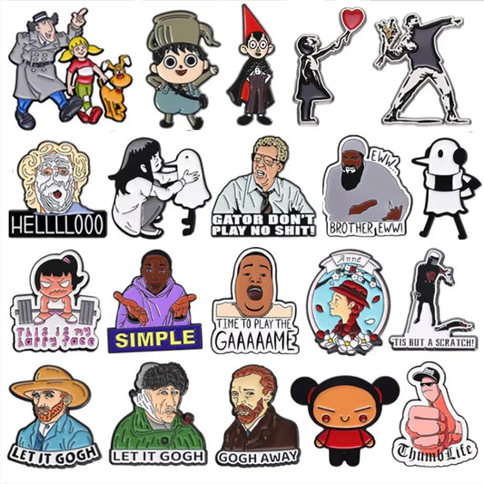 Cartoon Character Enamel Pins Anime Brooches Lapel Badge Gifts