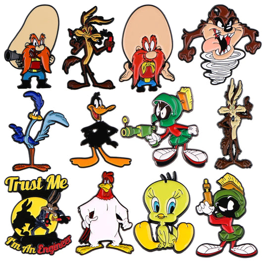 Cartoon Animal Enamel Pins Brooches for Women Lapel Badge Backpack Accessories Jewelry Gifts