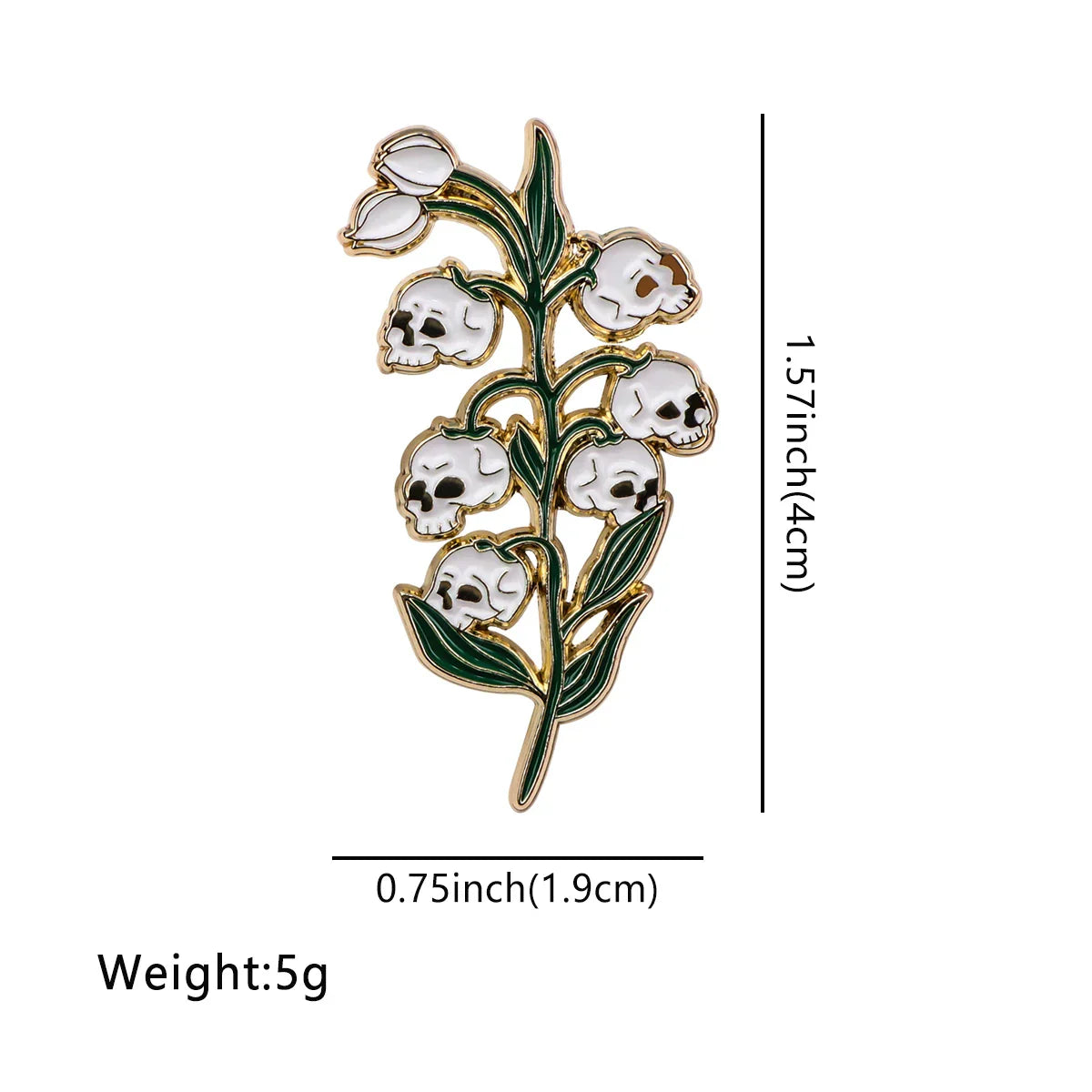 Lily of the Valley Enamel Pin Brooch Lapel Badge Fashion Jewelry Gift