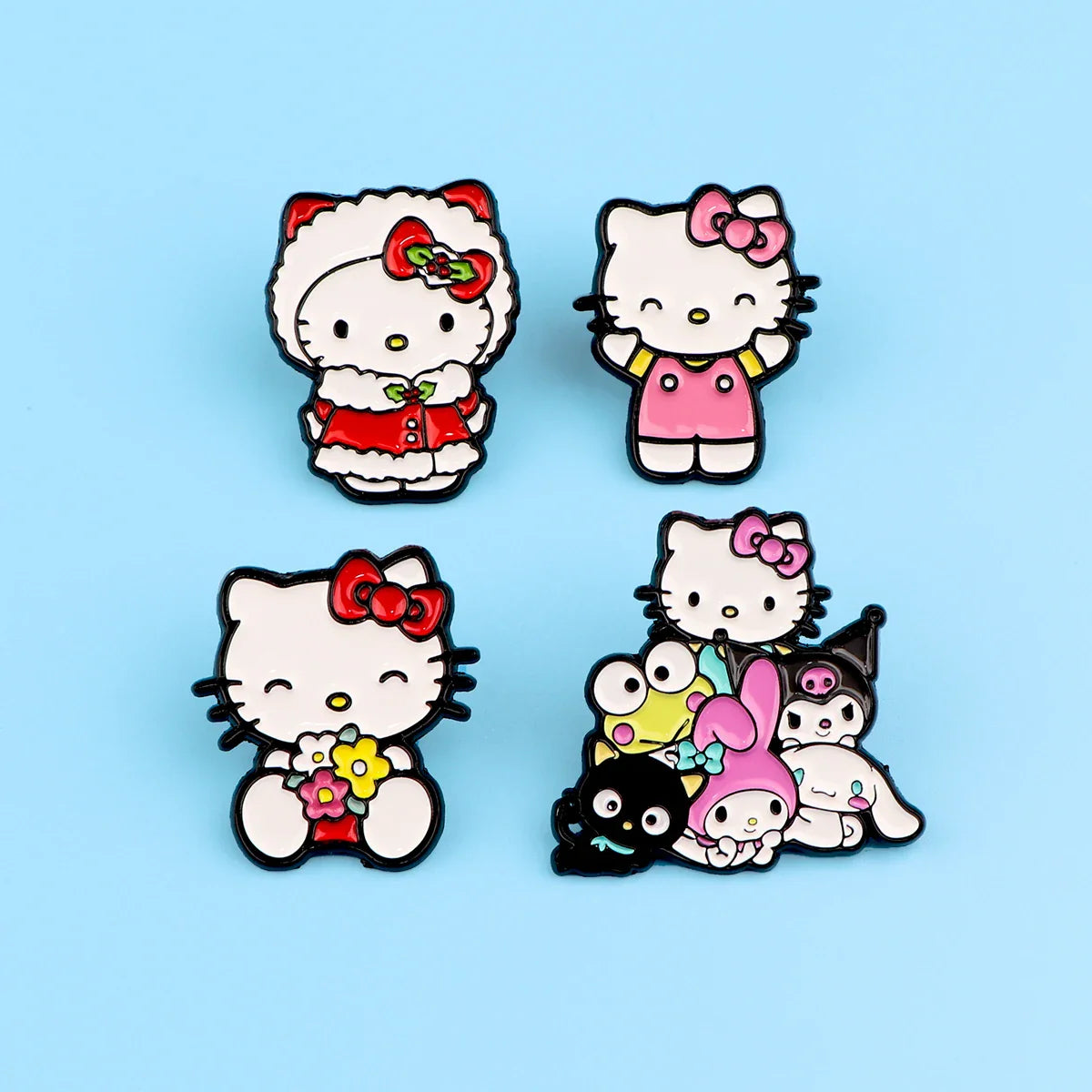Kawaii Kitty Enamel Pins Brooches Cartoon Lapel Badges Fashion Accessories