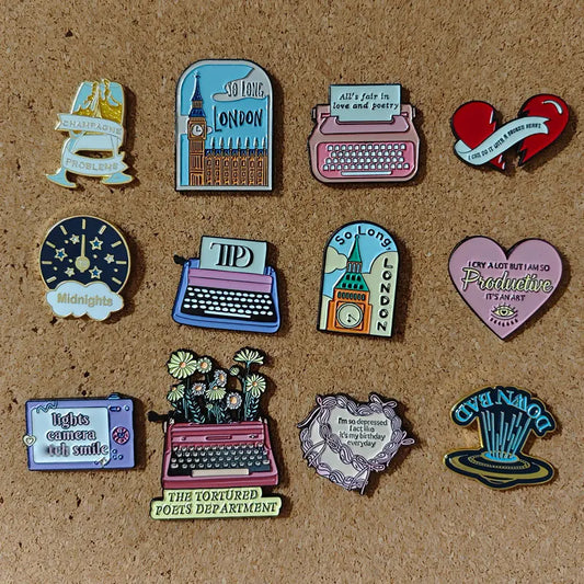 Pop Song Enamel Pin Rock Band Cartoon Brooch Jewelry Gift Lapel Badge Decor