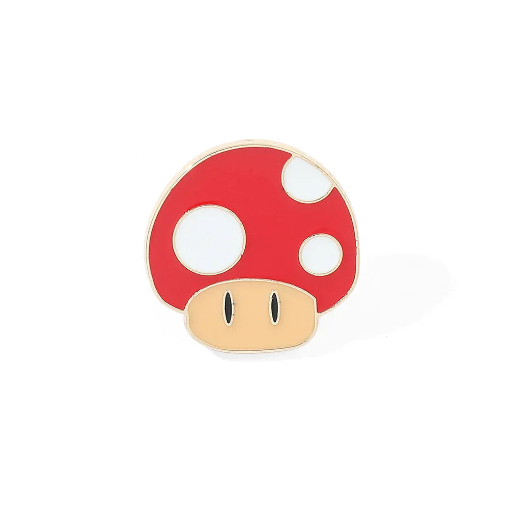 Super Mario Enamel Lapel Pins Mushroom Brooches Anime Badges Backpack Accessories Gift