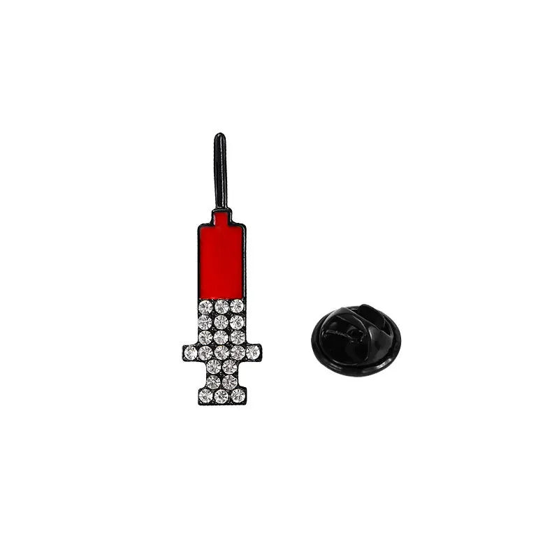 Cartoon Love Stethoscope Enamel Pins Syringe Ambulance Brooch Doctor Nurse Lapel Jewelry Gifts