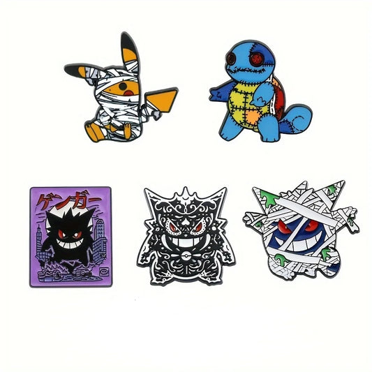 Pikachu Gengar Enamel Pin Set - Brooches for Backpack & Clothing Accessories