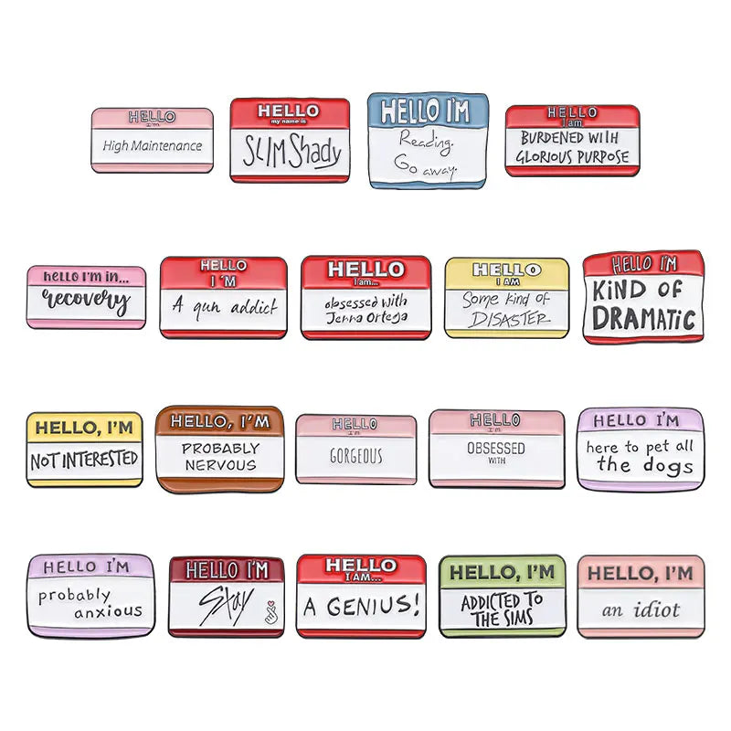 Anxious Nervous Enamel Pins Custom Lapel Badges Gift Wholesale Jewelry
