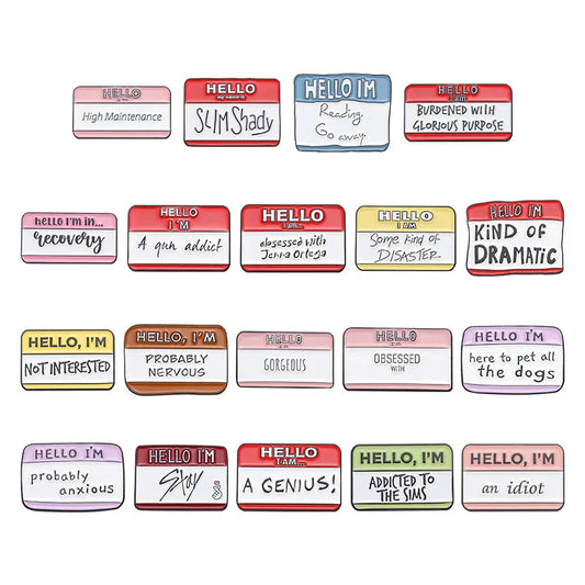Anxious Nervous Enamel Pins Custom Lapel Badges Gift Wholesale Jewelry
