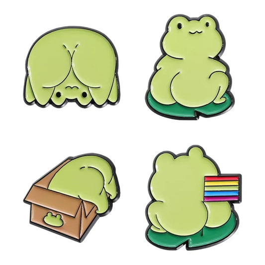 Rainbow Frog Enamel Pin Cartoon Brooch Lapel Badge Jewelry Gifts