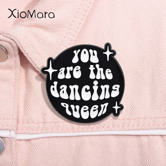 Dancing Queen Disco Ball Enamel Pin Brooch Lapel Badge Jewelry Gift