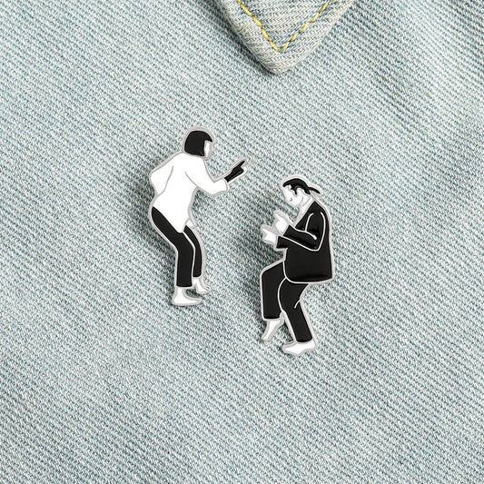 Punk Alloy Brooch Cartoon Movie Character Pulp Fiction Badge
