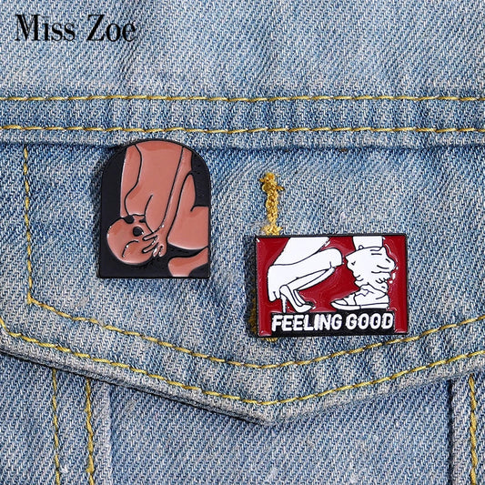 Dark Humor Gothic Enamel Pins Punk Brooches Lapel Badges Funny Jewelry Gift