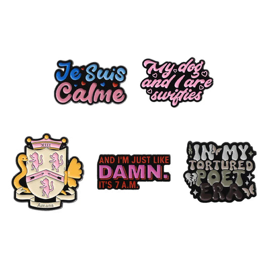 Pop Music Singer Enamel Pin Lyrical Brooch Lapel Badge Gift for Fans