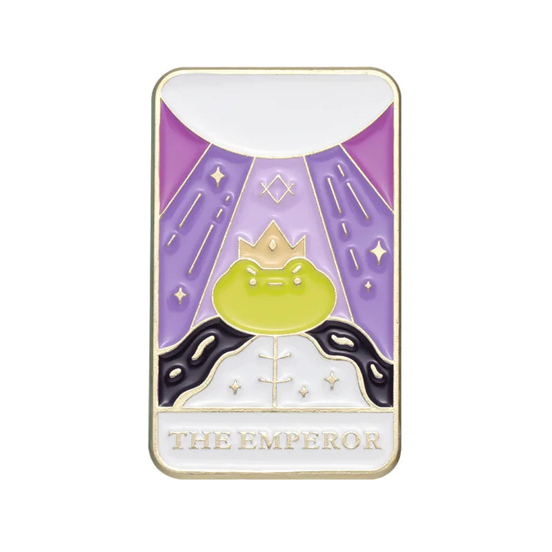Tarot Frog Rainbow Brooch Pin Music Lovers Gift