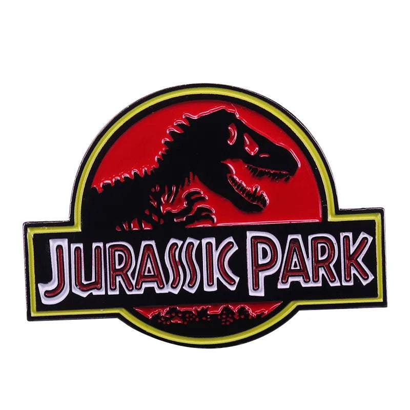 Jurassic Park Dinosaur Enamel Pins Brooch Lapel Badges Fashion Jewelry Gifts