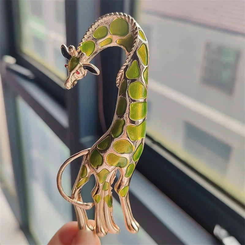 Cartoon Giraffe Brooch Pin Animal Accessories