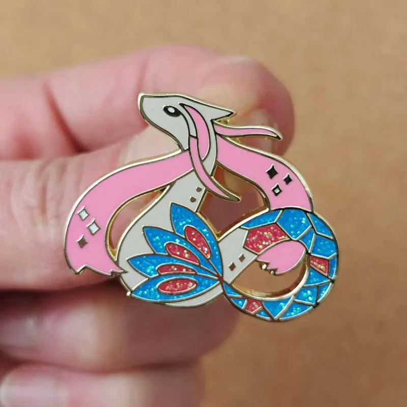 Feebas Milotic Enamel Pin Brooch Cartoon Lapel Pin Badge Jewelry Gift