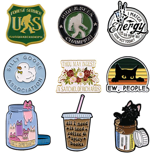 Cute Vivid Enamel Pin Badges for Jewelry, Lapel Pins, Brooches, Manga Gifts, Backpack Accessories