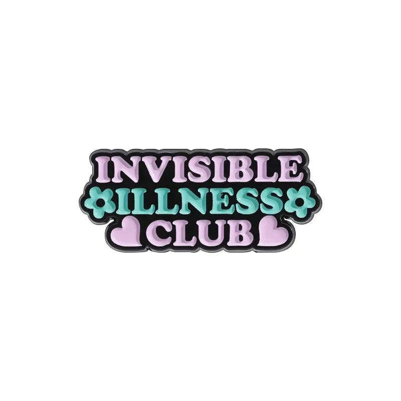 Invisible Illness Enamel Pins Chronic Illness Queen Brooch Pain Badge Lapel Jewelry Gifts