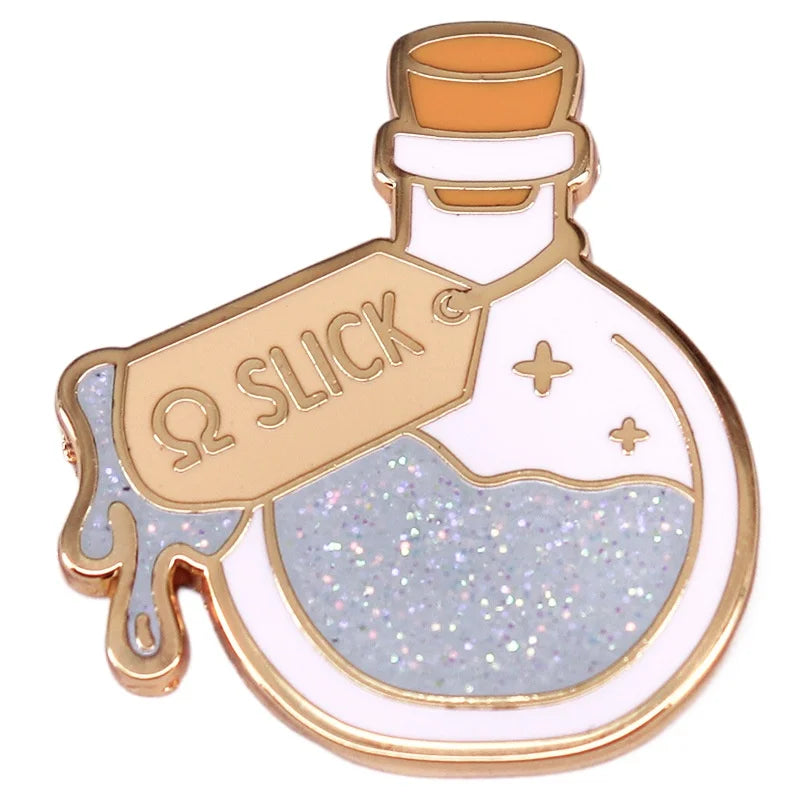 Omega Glitter Enamel Pin Fanfiction Brooch
