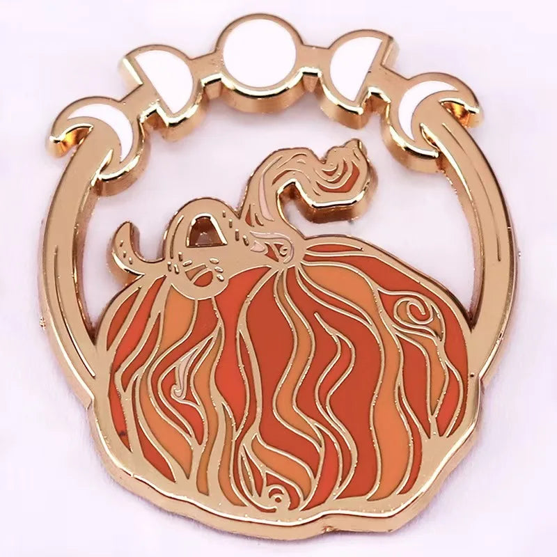 Horror Halloween Costume Accessories: Pumpkin Skull Ghost Brooch Jewelry Gift