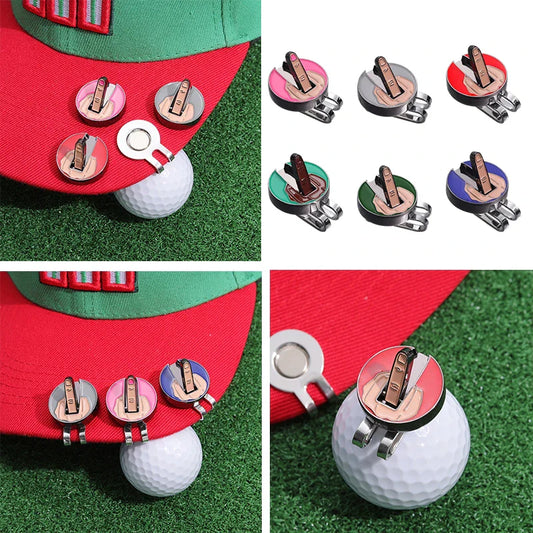 Funny Middle Finger Golf Ball Marker Hat Clip - Magnetic, Removable, Golf Accessory