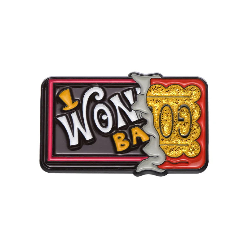 Golden Vip Tickets Enamel Pins Retro Geometry Brooch Lapel Badges Jewelry Gift Wholesale
