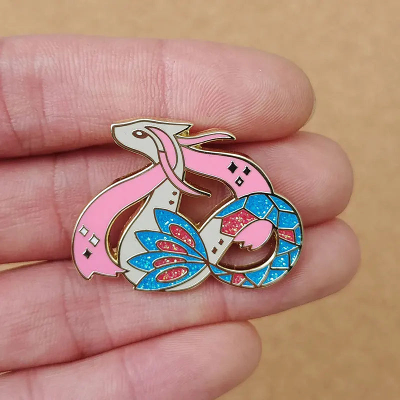Feebas Milotic Enamel Pin Brooch Cartoon Lapel Pin Badge Jewelry Gift