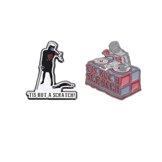 Monty Python Black Knight Enamel Pin Comedy Brooch Lapel Badge